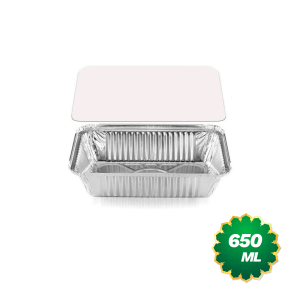 650ml  Alluminium Food Container With LID (Copy)