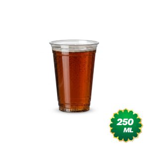 250ml Transparent Take Away Water Glass – Clear, Durable & Hygienic