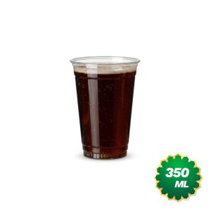 350ml Transparent Take Away Water Glass – Clear, Durable & Hygienic