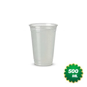 500ml Transparent Take Away Water Glass – Clear, Durable & Hygienic