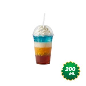 200ml Transparent Round Glass with Dome LID