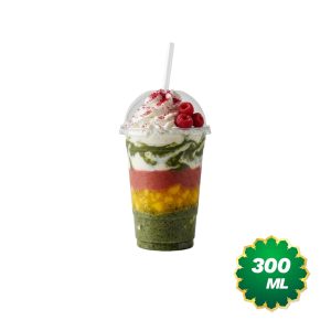 300ml Transparent Round Glass with Dome LID