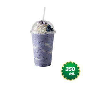 350ml Transparent Round Glass with Dome LID