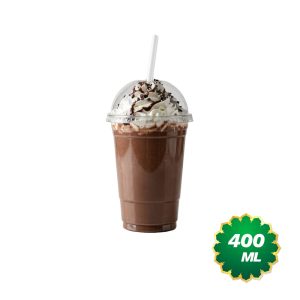 400ml Transparent Round Glass with Dome LID